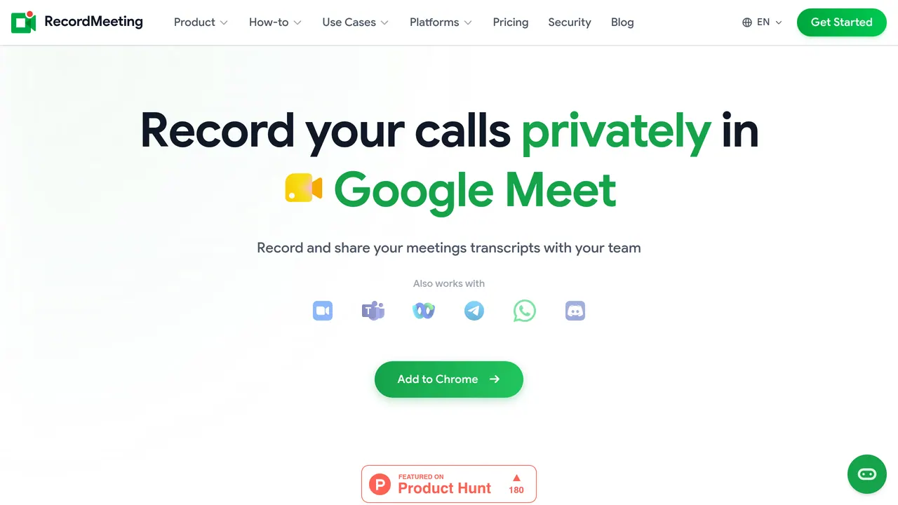 Screenshot of RecordMeeting