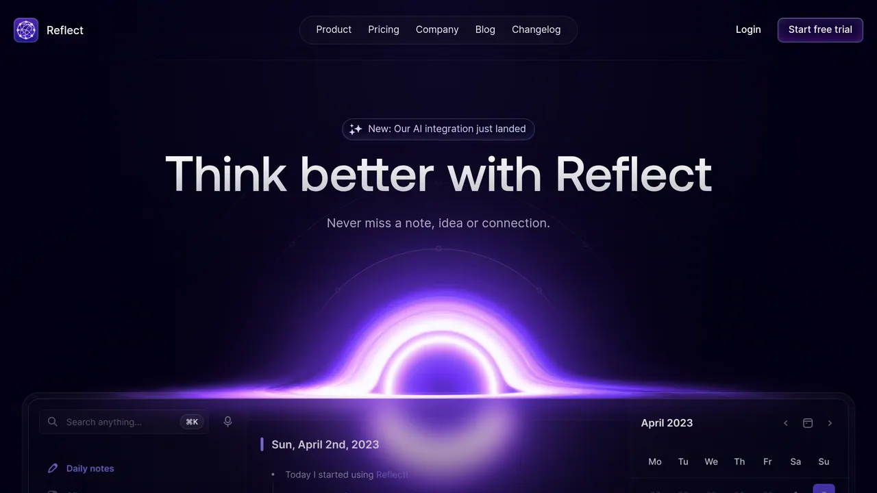 Screenshot of Reflect