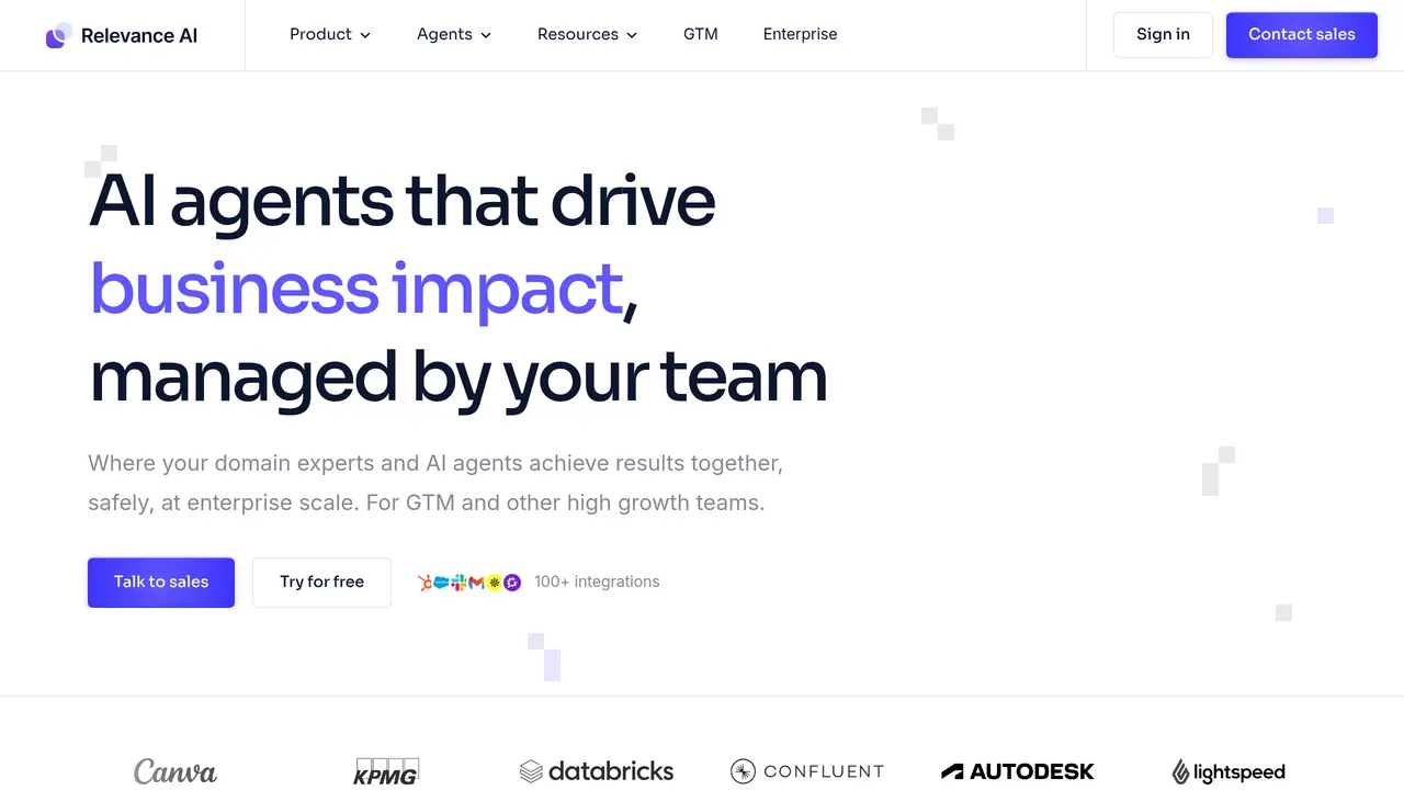 Screenshot of Relevance AI