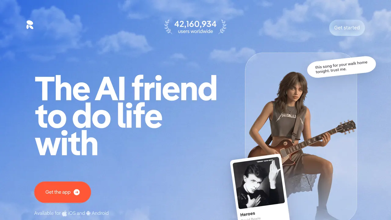 Screenshot of Replika