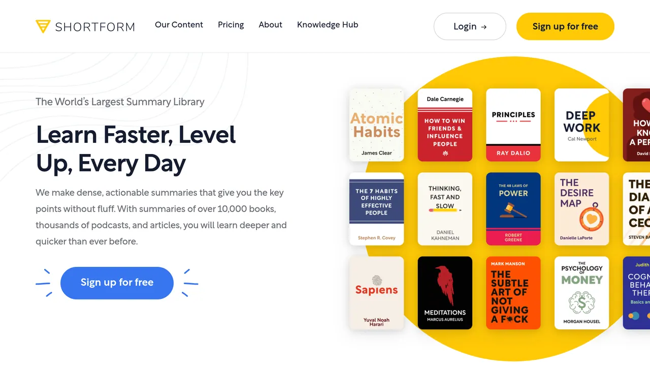 Screenshot of Shortform AI Summaries