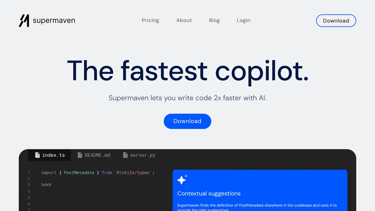 Supermaven screenshot