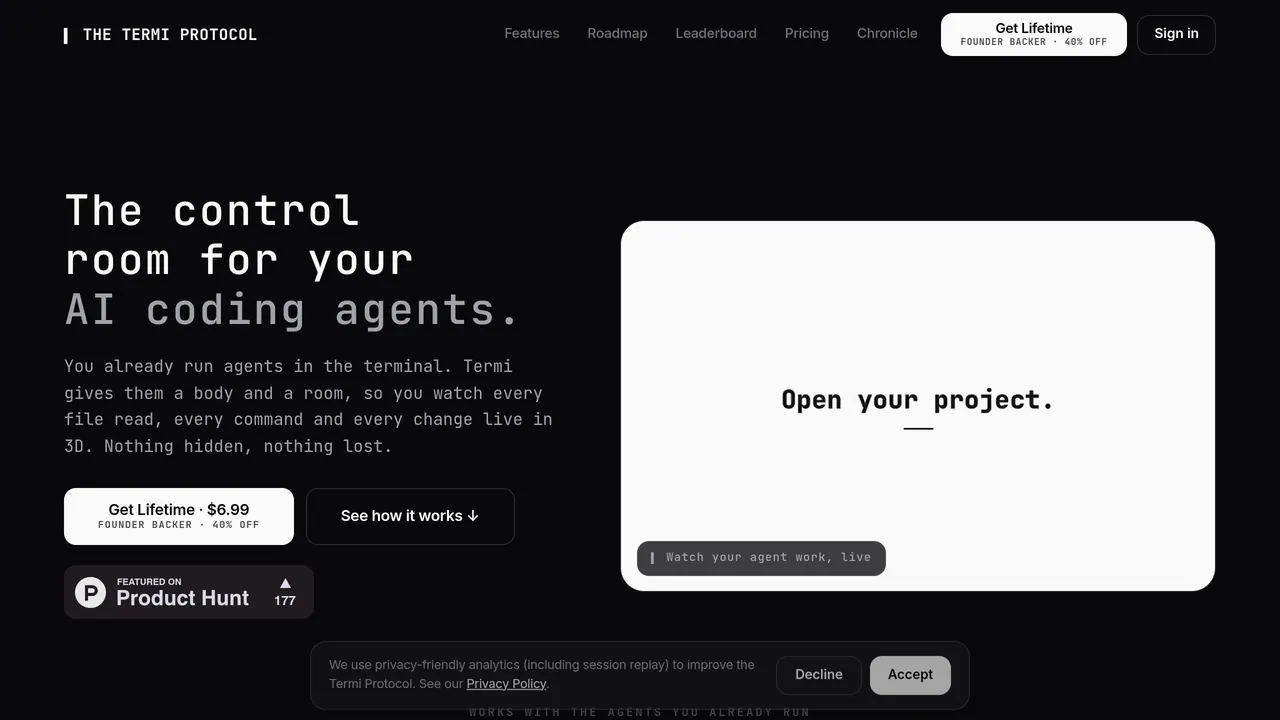 Screenshot of Termi Protocol