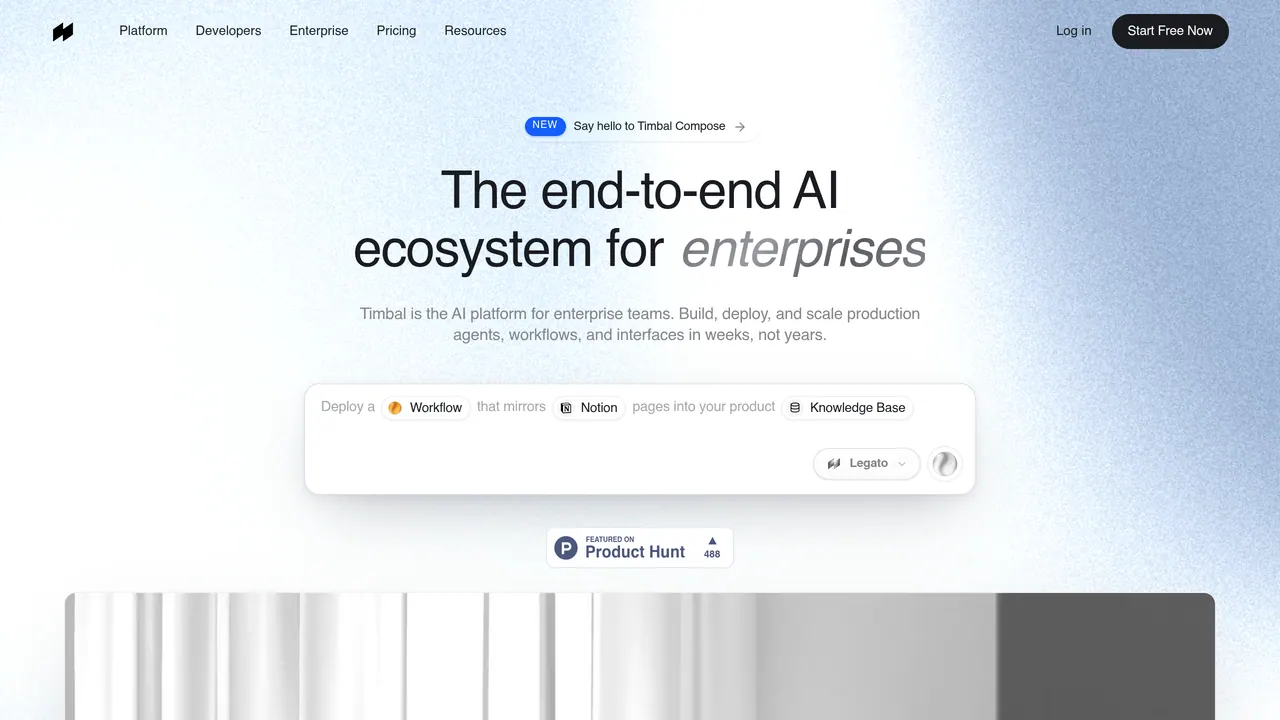 Screenshot of Timbal AI