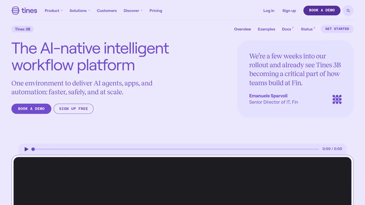 Screenshot of Tines 3B
