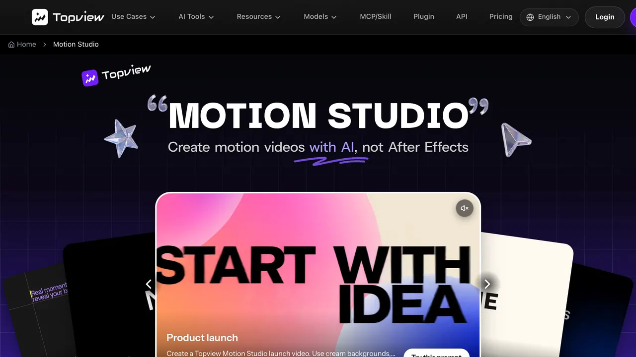 Screenshot of Topview Motion Studio