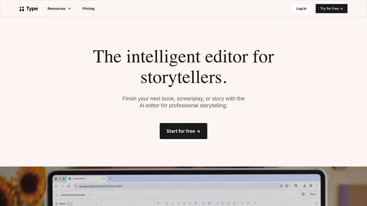 Type screenshot