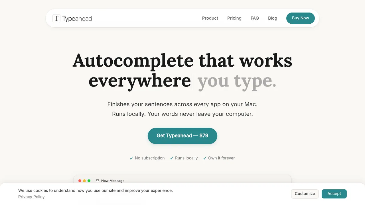 Screenshot of Typeahead 2.0