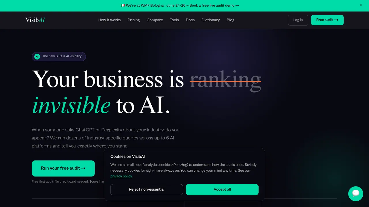 Screenshot of VisibAI