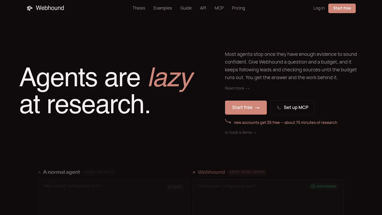 Screenshot of Webhound