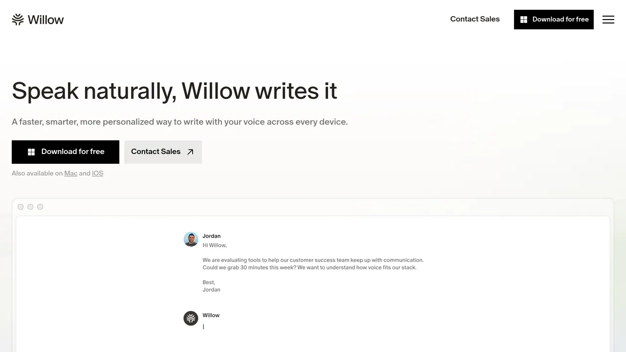 Screenshot of Willow Frontier Pro