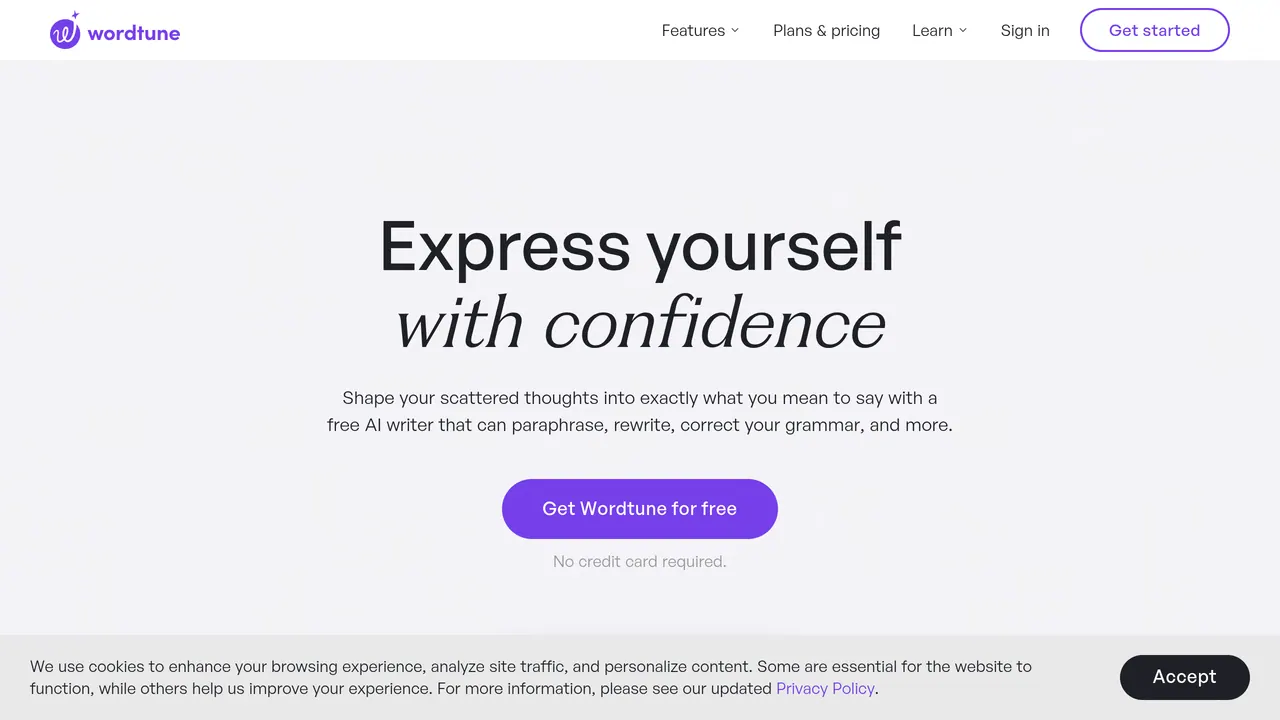 Wordtune screenshot