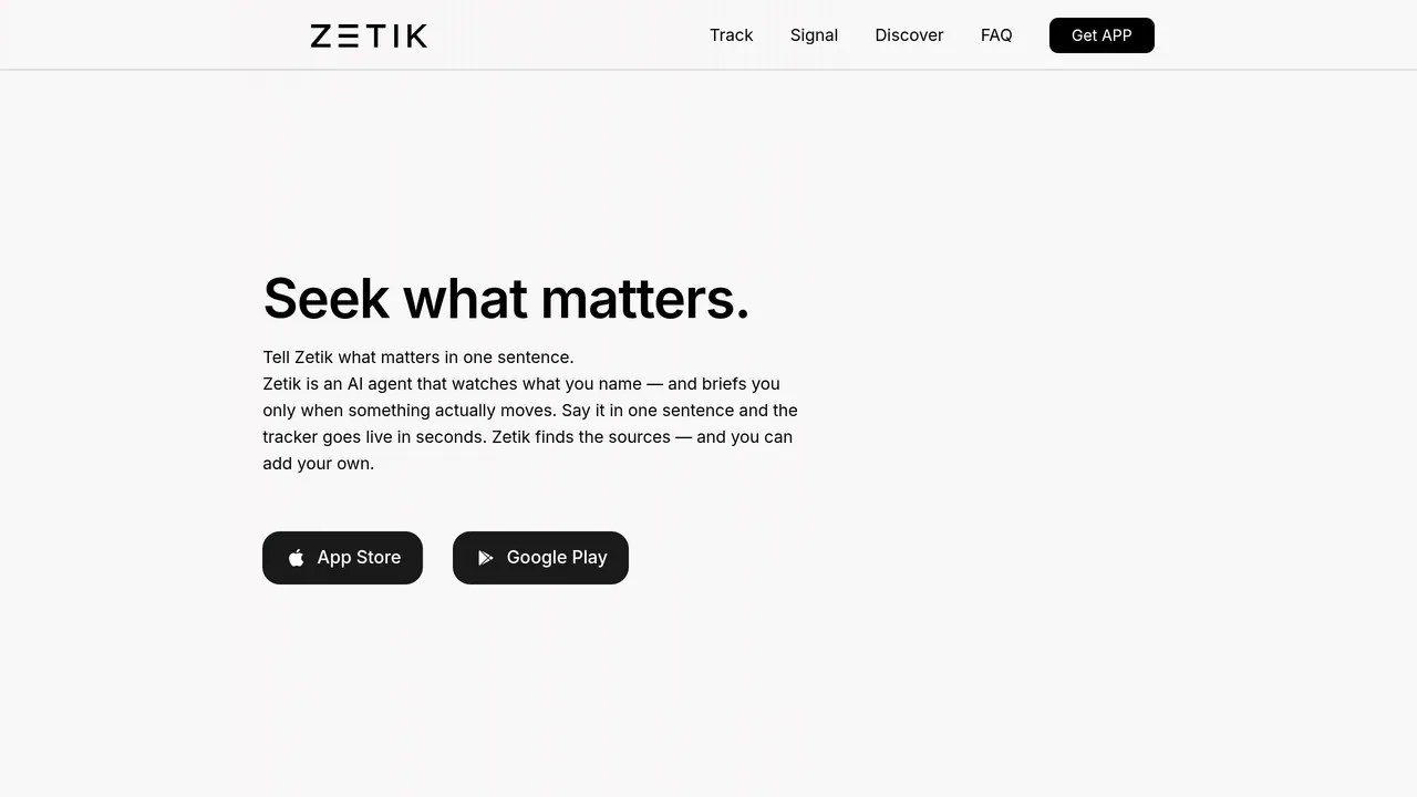 Screenshot of Zetik