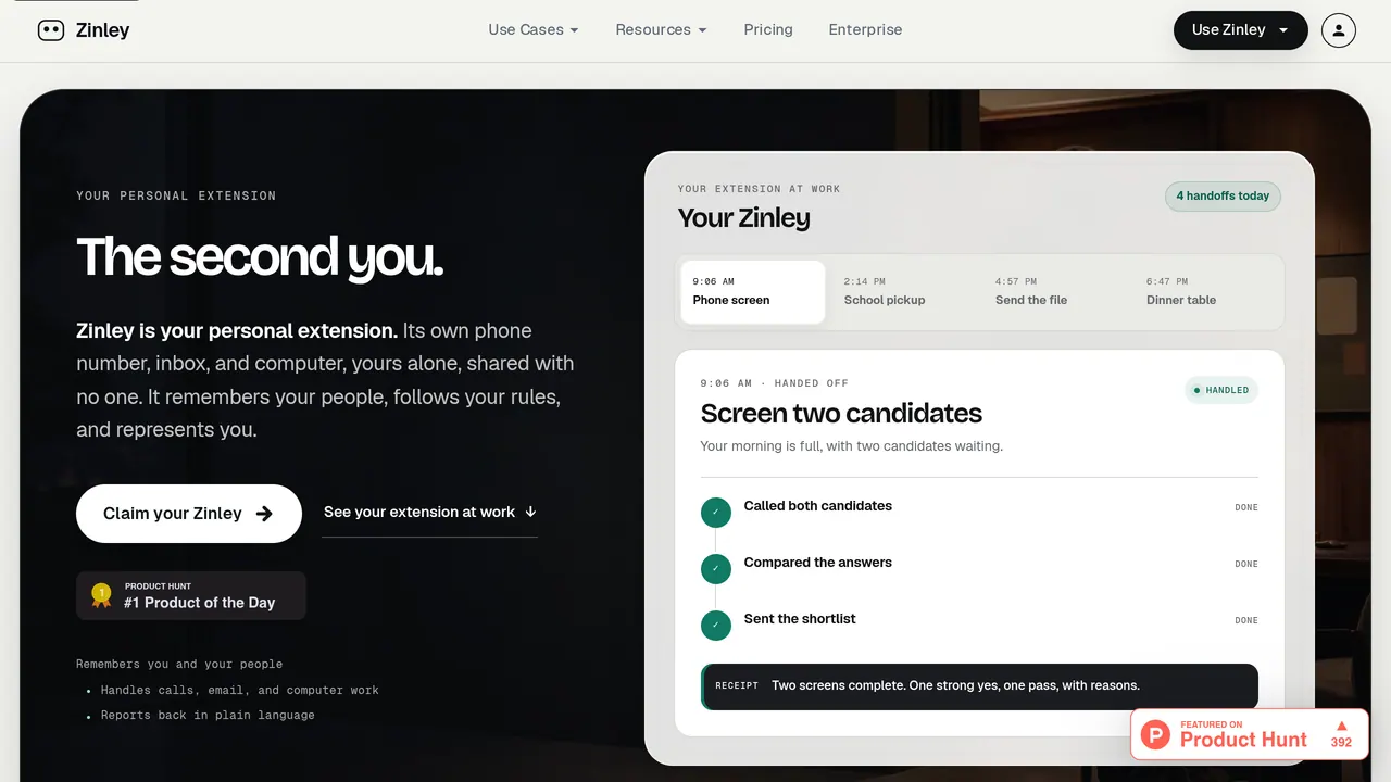 Screenshot of Zinley