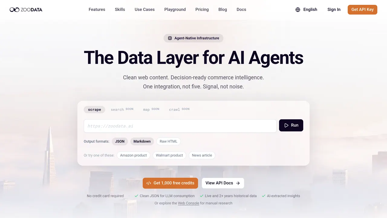 Screenshot of ZooData